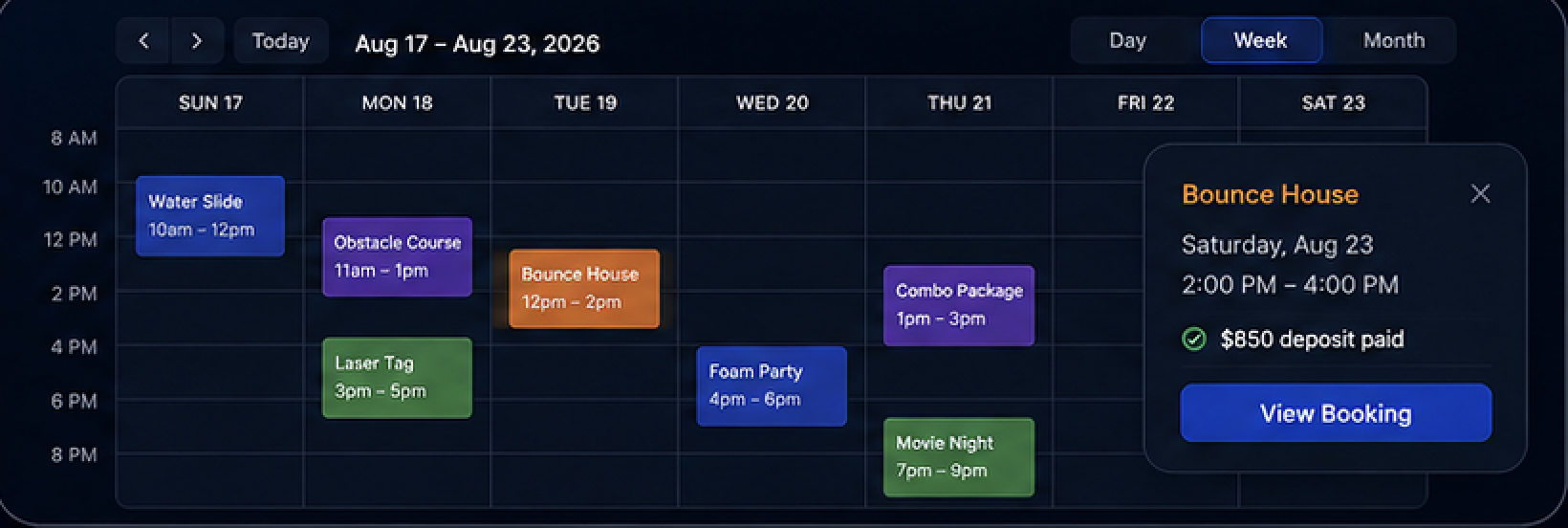 Smart booking calendar